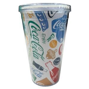 Coca-Cola Tumbler Lid 16 oz Gibson Travel Cup Insulated Double Walled Car Desk